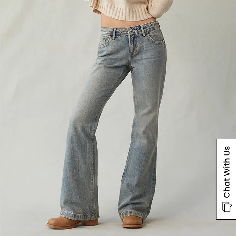 Pacific Sunwear Low Rise Baggy Bootcut Denim